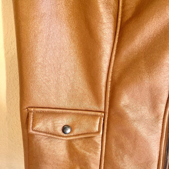 Ashley Stewart Faux Leather Faux Sherpa Vest - Picture 3 of 6